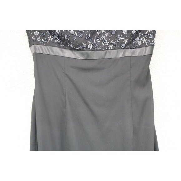 OC OC Beaded Floral Empire Waist Maxi Dress-Size 12-Whimsigoth-Side Slit - Picture 5 of 15